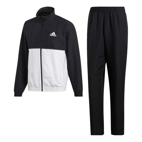 adidas trainingsanzug schwarz weiss